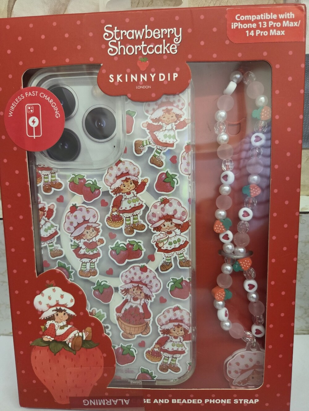 Skinnydip Strawberry Shortcake Phone Case With Beaded Strap